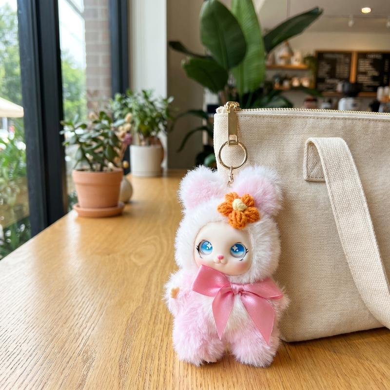 Women'S Keychain Accessories - かわいい動物のぬいぐるみキーホルダー 15cm カワイイビニール人形ペンダント バッグチャーム バックパックデコレーション ホームオーナメント