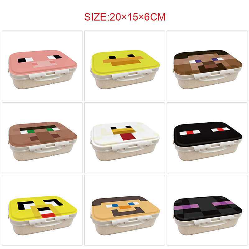 Women Accessories Box - Minecrafted 3ピース日本風断熱ランチボックス、取り外し可能なハンドルと蓋付き、女性、バックパッキング、オフィスに最適