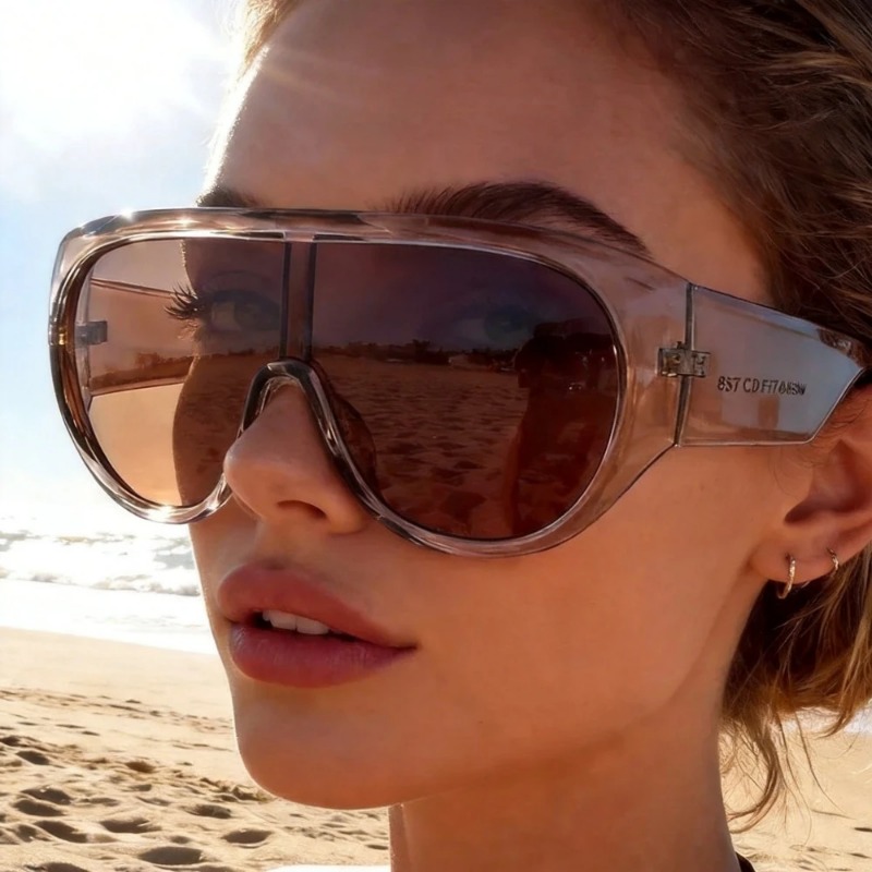 Sunglasses Oversized Square - ワンピースオーバーサイズシールドサングラス女性のための新しいファッション Y2k サングラスレディーススクエアグラデーションセクシーなアイウェア UV400 メガネ