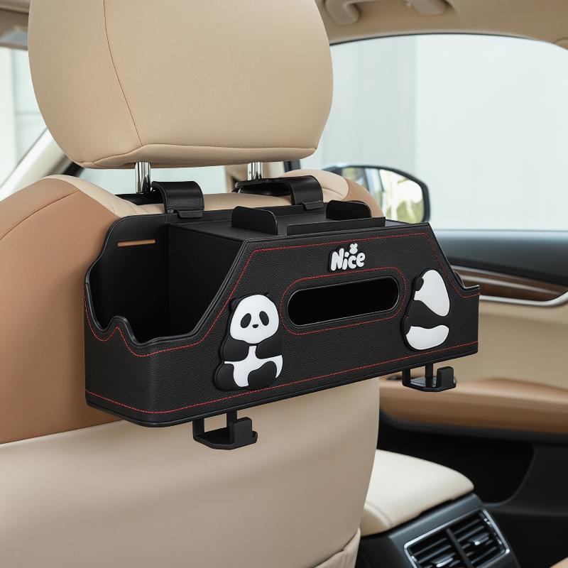 Women Accessories Box - 4 in 1 自動オーガナイザー車多機能 1 個頑丈な後部座席収納ボックス女性のための創造性旅行車の収納整理