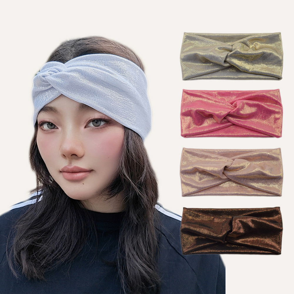 Women'S Yoga Accessories - ターバンヘッドバンド ソフトツイストヘッドバンド ヘッドラップ ストレッチ ノンスリップヘッドバンド 女の子