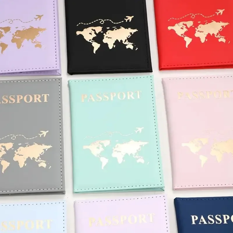 Women Accessories Business - パスポート防水カバーバッグ女性男性 Pu Leathaer ファッション旅行パスポートホルダーケース ID 名刺プロテクターポーチ