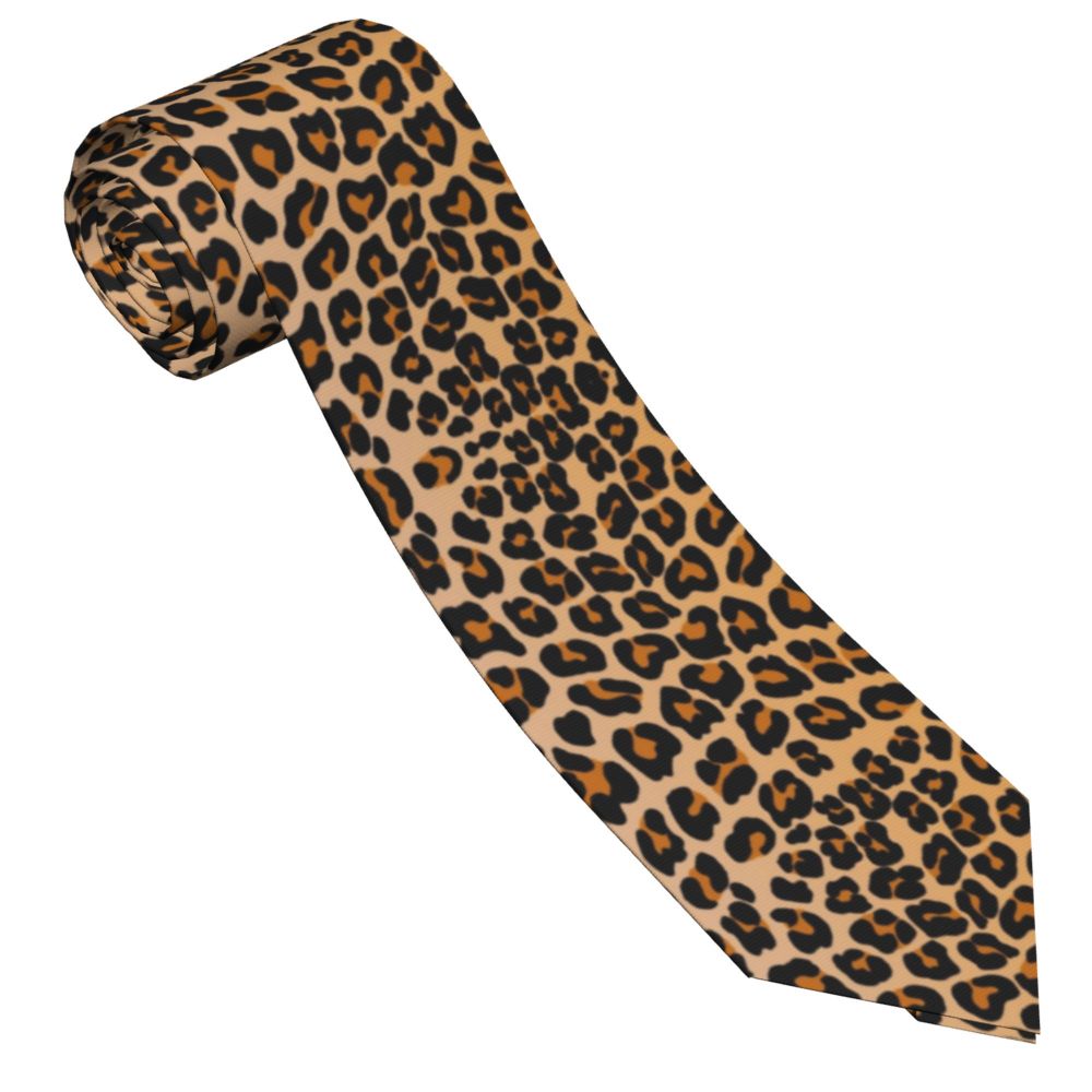 Women Accessories Business - 男性と女性のためのクラシックなポリエステルネックタイ,ヒョウのアクセサリー,8 cm