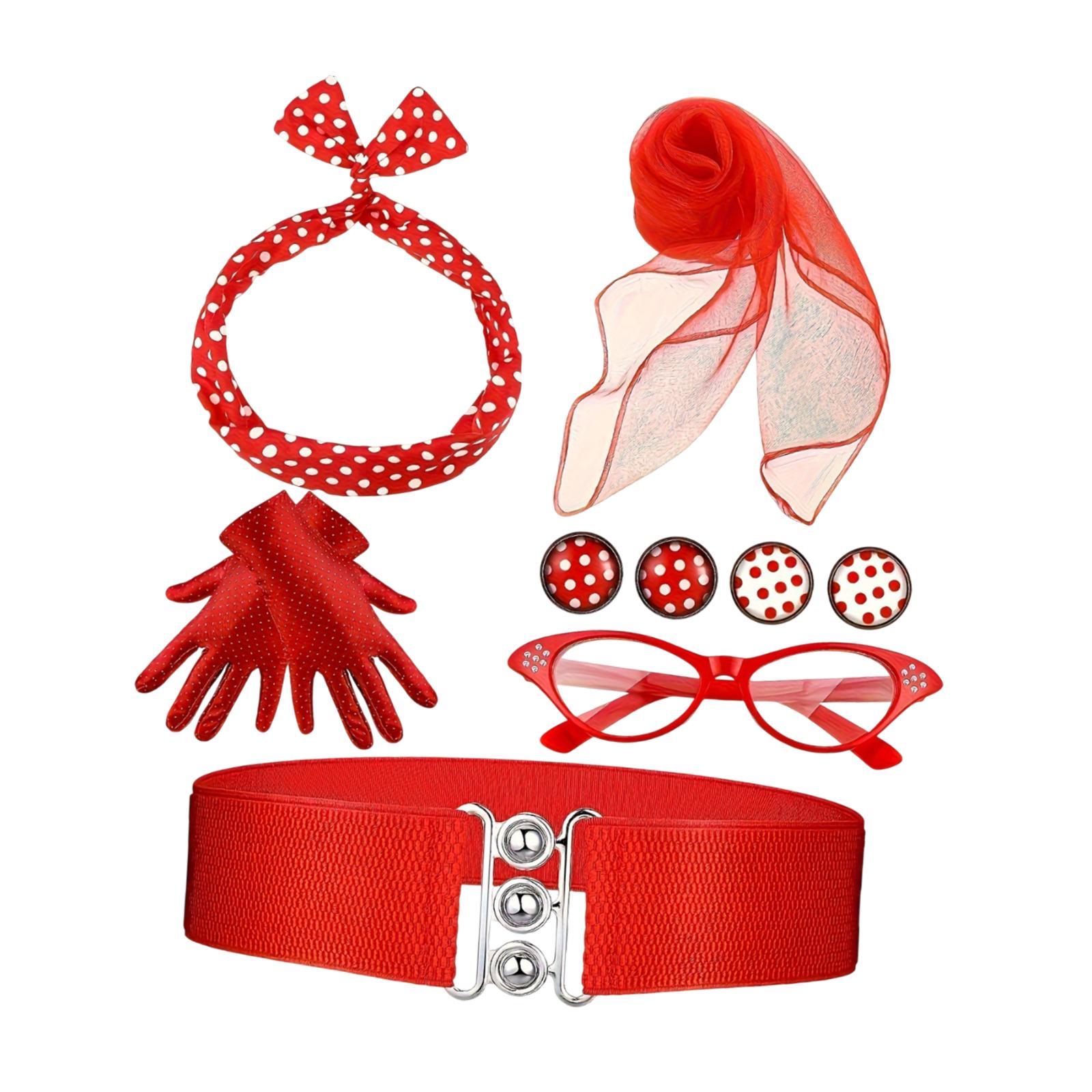 Women'S Accessories In The 1950S - 1950年代の女性用コスチュームイヤリング、手袋、フェスティバルやホリデーパーティー用の仮装衣装