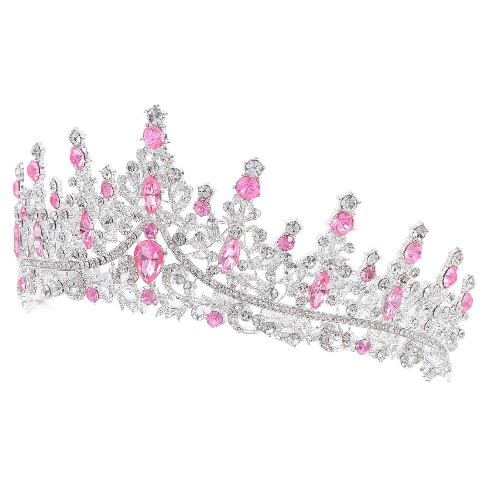Queen Accessories - ラインストーンクラウンヘアアクセサリー 誕生日 ウェディングパーティー パフォーマンス ブライダルティアラ クイーンヘッドバンド