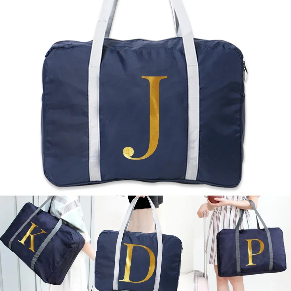 Women Accessories Business Name - ポータブルトラベルバッグ女性用荷物出張折りたたみ式オーガナイザーレターネームパターン大容量ホリデートラベルアクセサリー
