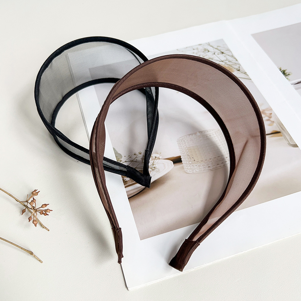 Women Accessories Business - 通気性のあるヘッドバンド、中空ワイドヘッドバンド、女性用ファッションヘアバンド、シンプルでおしゃれな単色ヘアアクセサリー