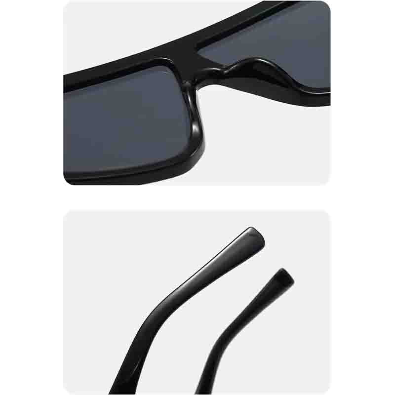 新しい Y2K ラージフレーム結合ボディスクエアサングラス女 - Sunglasses Oversized Square のレビューと価格