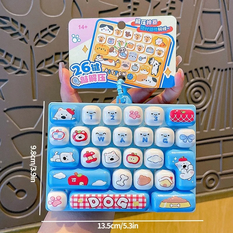26グリッドの抗ストレスキーボードキーキャップクリッカー、キ - Women'S Keychain Accessories のレビューと価格