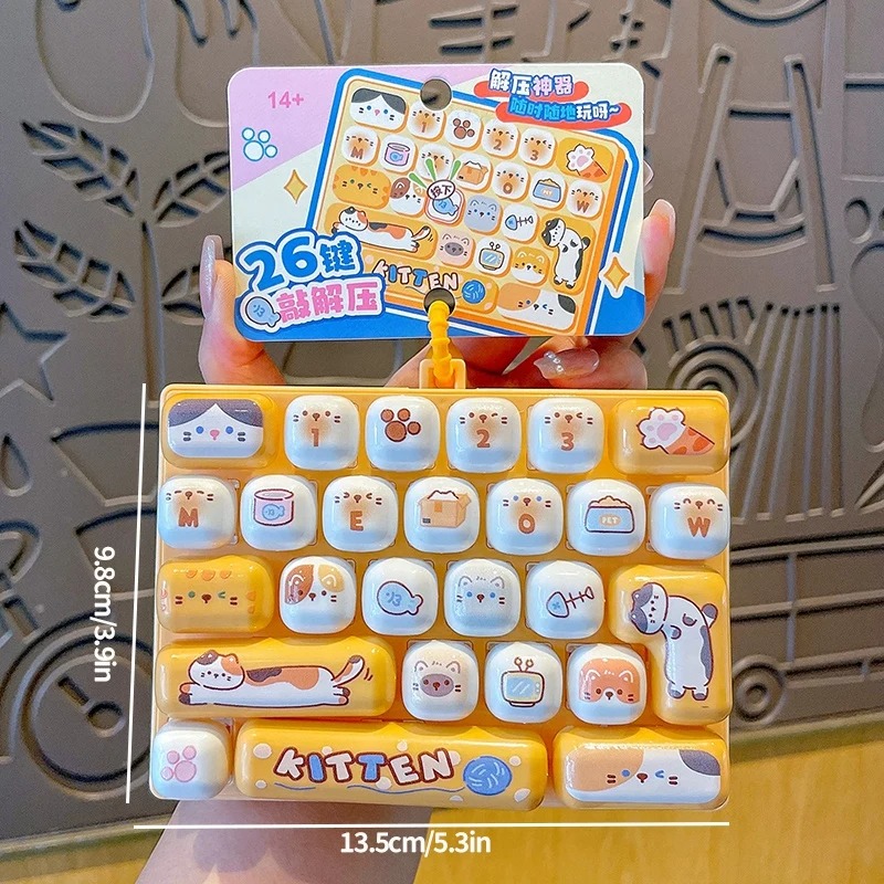 26グリッドの抗ストレスキーボードキーキャップクリッカー、キ - Women'S Keychain Accessories のレビューと価格