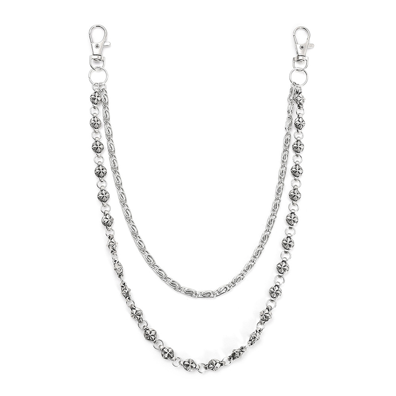 トレンディなヒップホップ二重層ジーンズチェーン キーチェーン - Women Accessories Pk のレビューと価格