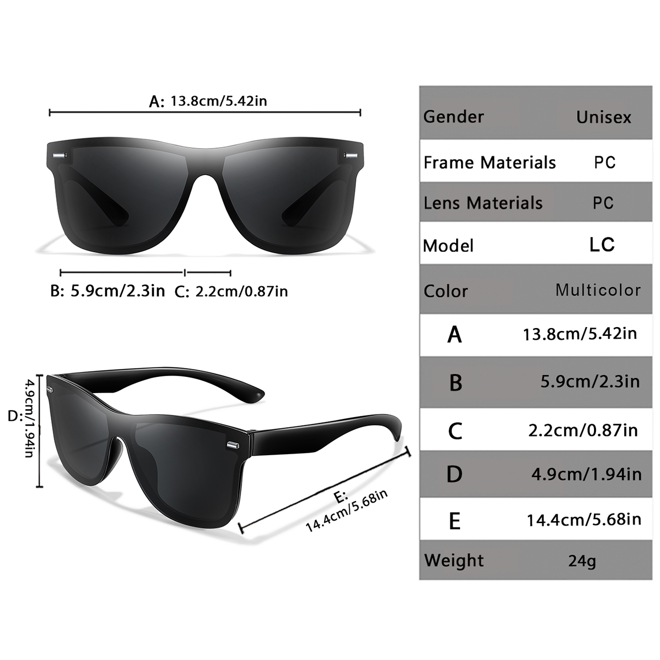 男性女性ファッション防風スクエアサングラスオーバーサイズ屋外 - Sunglasses Oversized Square のレビューと価格