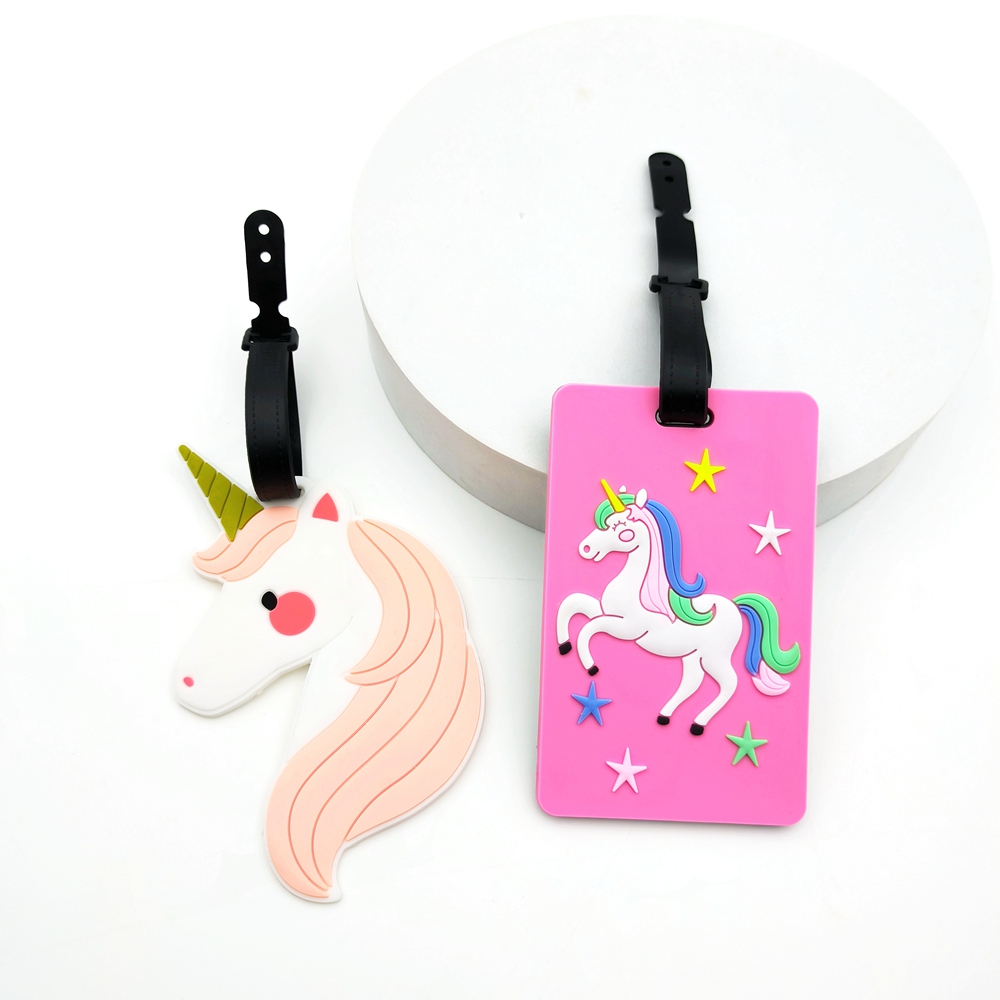 男性と女性のためのユニコーンラゲッジタグ,紛失防止IDタグ, - Women Accessories Business Name のレビューと価格
