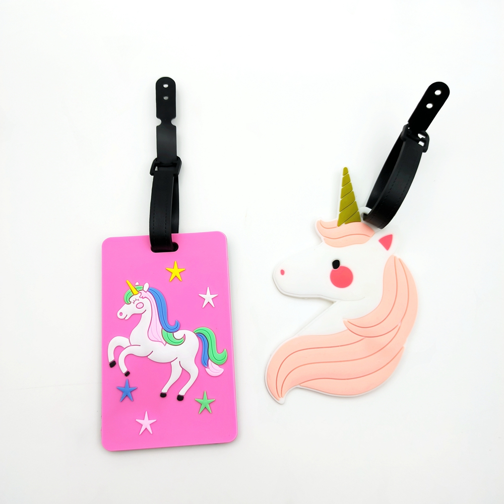 男性と女性のためのユニコーンラゲッジタグ,紛失防止IDタグ, - Women Accessories Business Name のレビューと価格