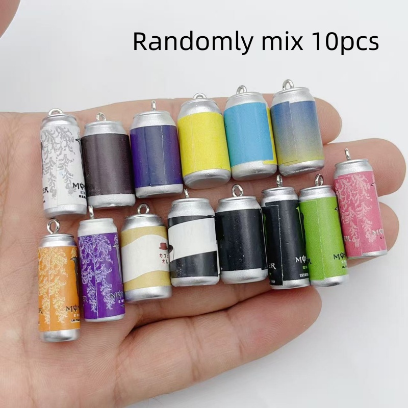 10個入り ミニチュア シミュレーション飲料缶 レジンチャー - Women'S Keychain Accessories のレビューと価格