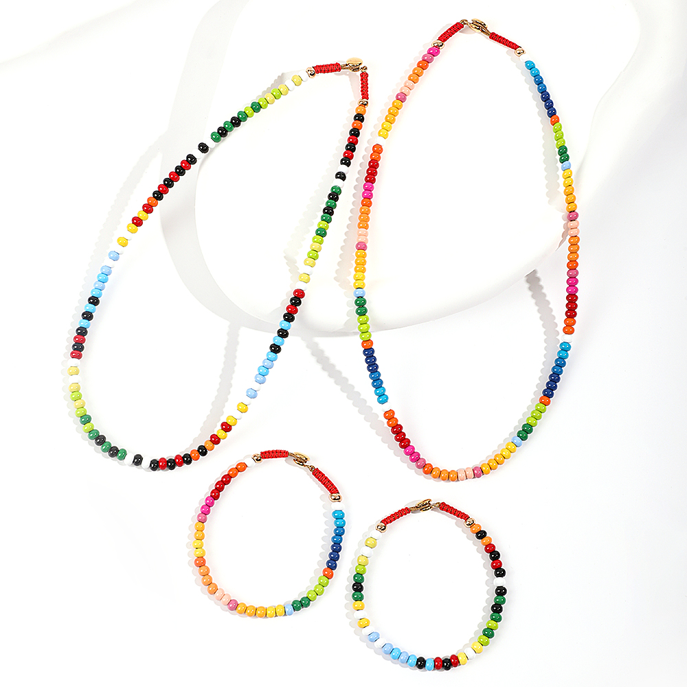 女性用メタルビーズ付きネックレス,レインボーネックレス,ボヘ - Women'S Accessories Wholesale Suppliers のレビューと価格