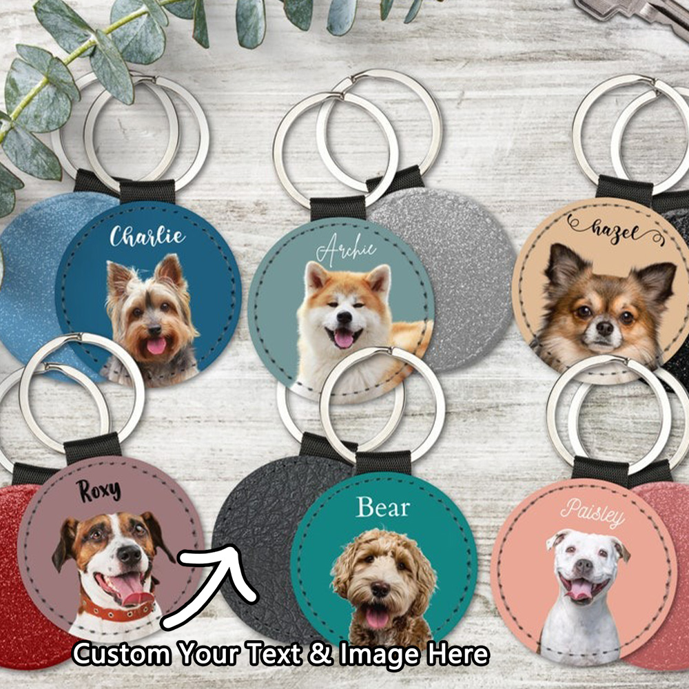 カスタムペット写真キーホルダー、パーソナライズされた犬猫の肖 - Women'S Keychain Accessories のレビューと価格