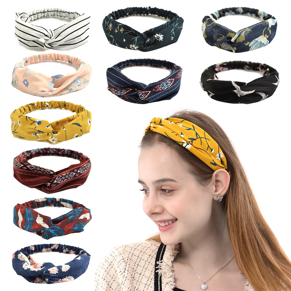 ファッションボヘミアンスタイルのヘアバンド弾性ヨガヘッドバン - Women'S Yoga Accessories のレビューと価格