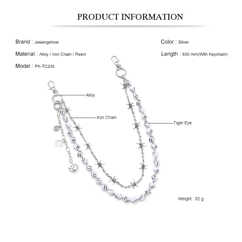 ヒップホップロックパンクウエストチェーン多層ダイスメタルジー - Women Accessories Pk のレビューと価格