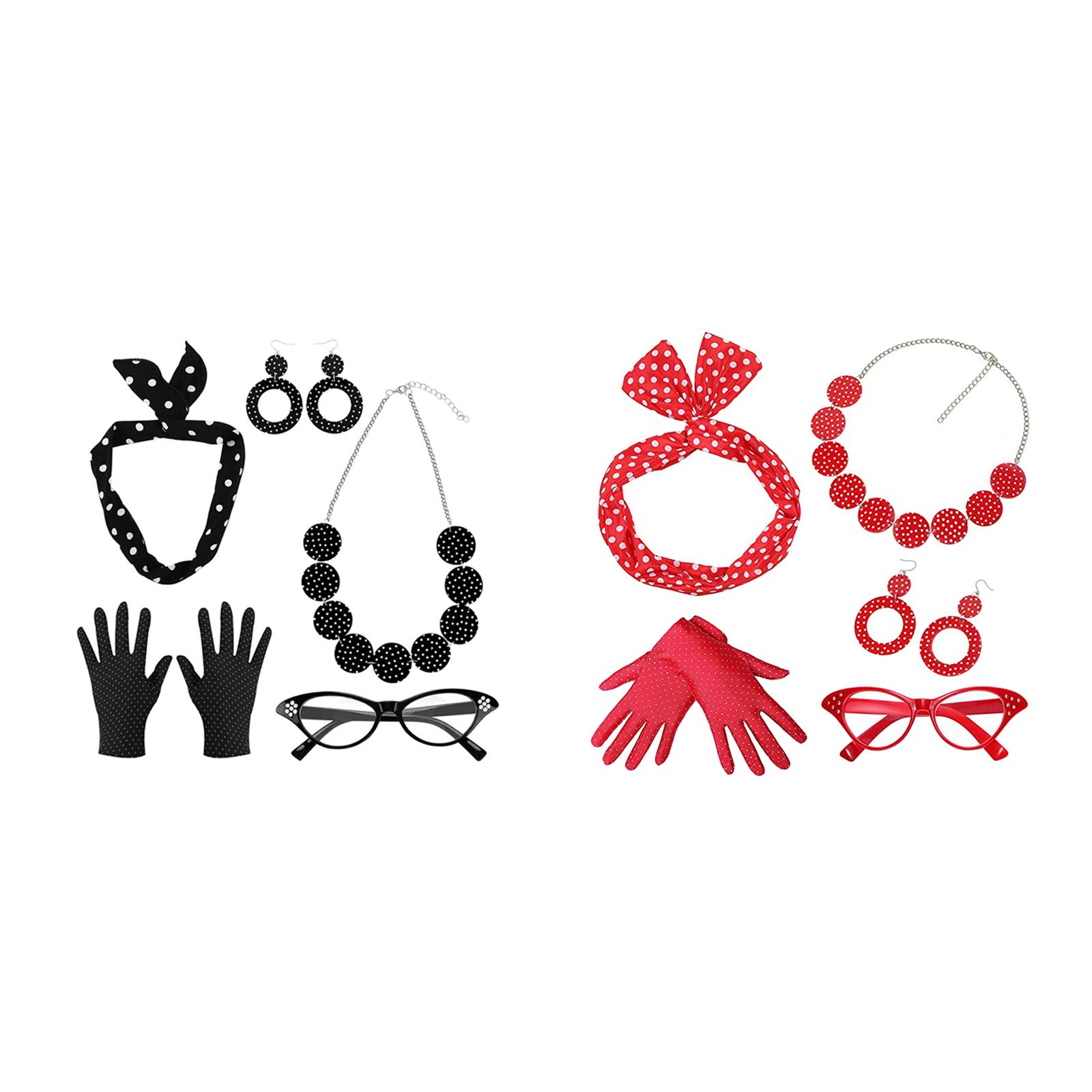 5 パック 1950 年代の女性用コスチュームセット メガネ - Women'S Accessories In The 1950S のレビューと価格