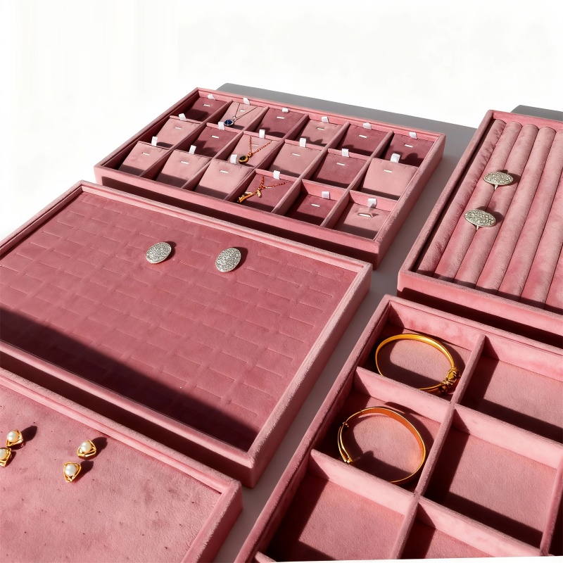 ベルベット製ジュエリーオーガナイザートレイ、引き出し用インサ - Women Accessories Drawer のレビューと価格