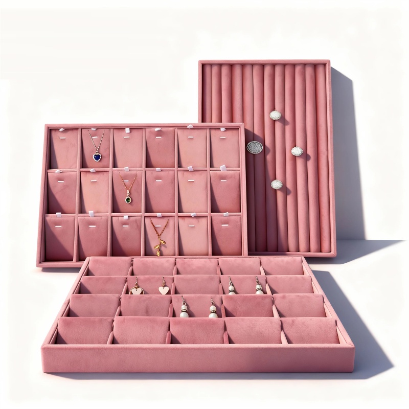 ベルベット製ジュエリーオーガナイザートレイ、引き出し用インサ - Women Accessories Drawer のレビューと価格