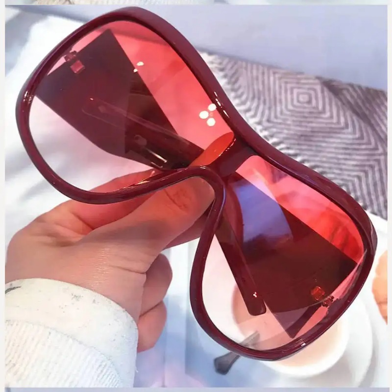 ワンピースオーバーサイズ Y2K サングラス女性男性用ヴィン - Sunglasses Oversized Square のレビューと価格