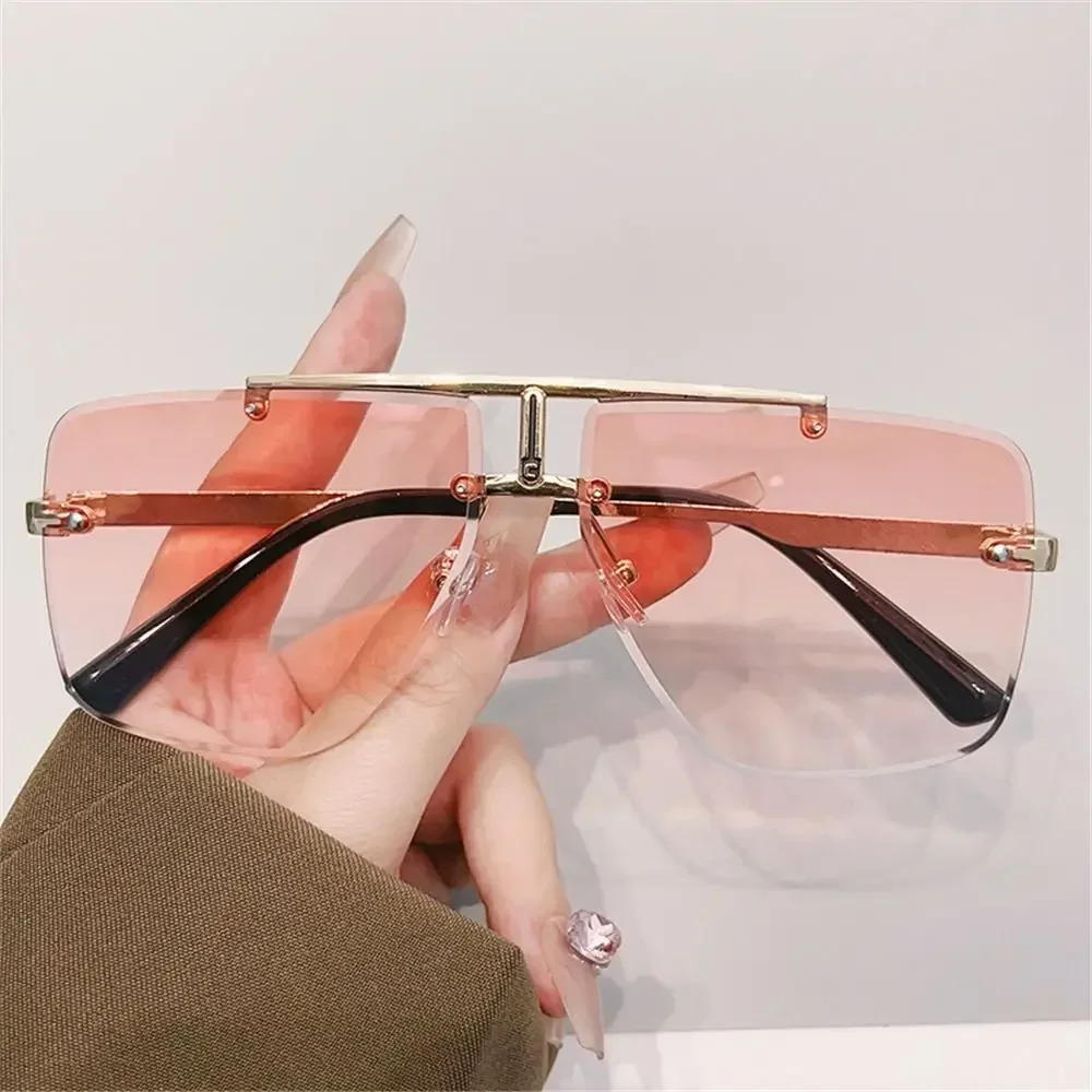 ヴィンテージダブルブリッジサングラス,メンズサングラス,リム - Sunglasses Oversized Square のレビューと価格