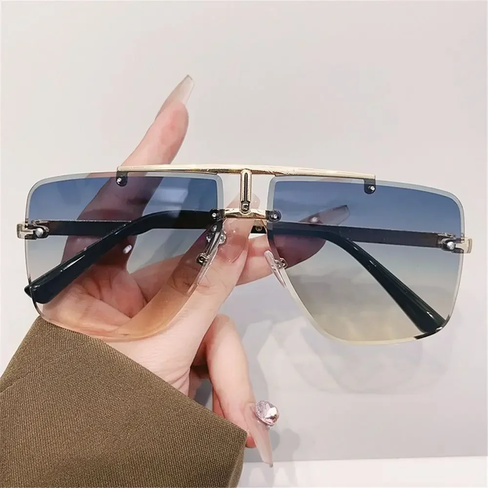 ヴィンテージダブルブリッジサングラス,メンズサングラス,リム - Sunglasses Oversized Square のレビューと価格