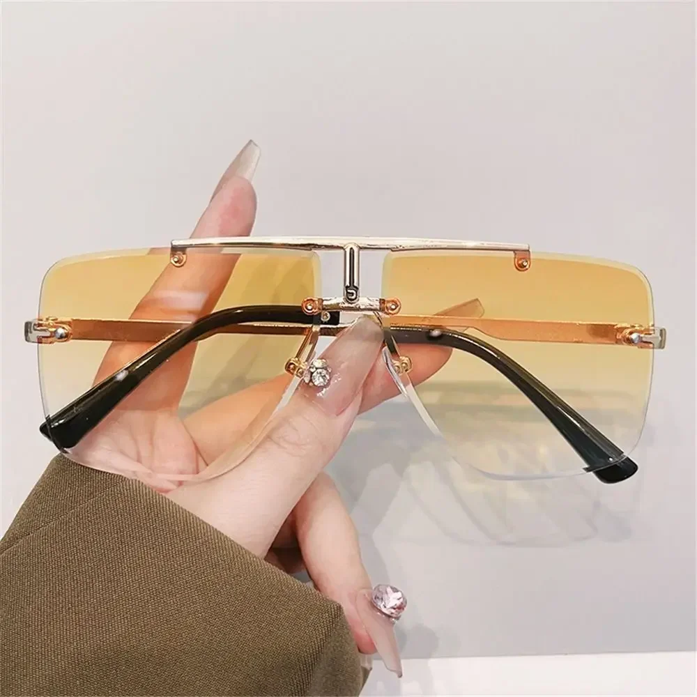ヴィンテージダブルブリッジサングラス,メンズサングラス,リム - Sunglasses Oversized Square のレビューと価格