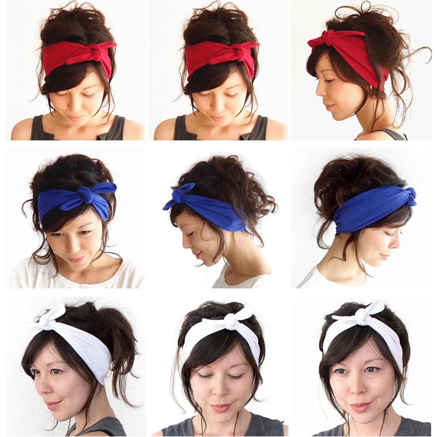 かわいいウサギの耳ヘッドバンド女性ガールズノットヘアバンドバ - Women'S Yoga Accessories のレビューと価格