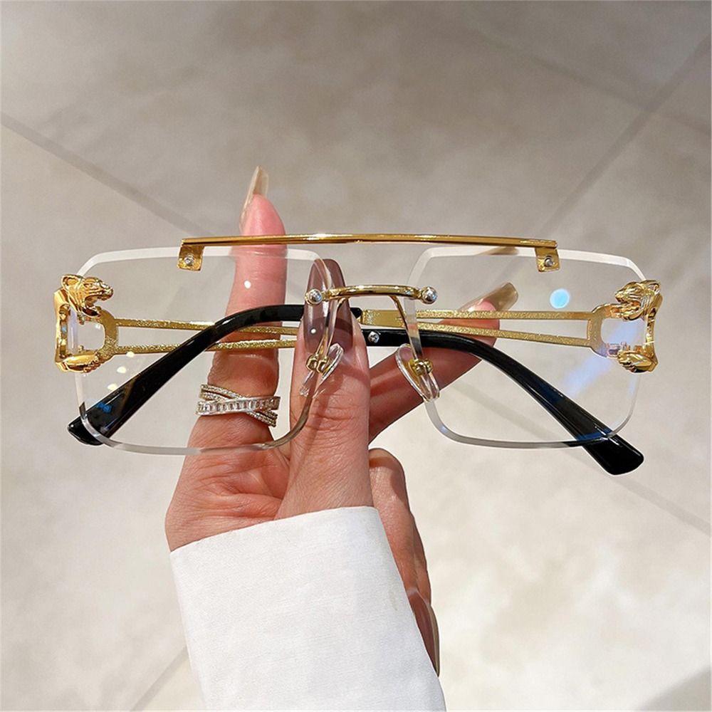 レトロダブルブリッジリムレスサングラスメタル UV400 特 - Sunglasses Oversized Square のレビューと価格