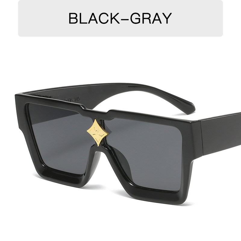 男性と女性のトレンド新しいラージフレーム日焼け止めサングラス - Sunglasses Oversized Square のレビューと価格
