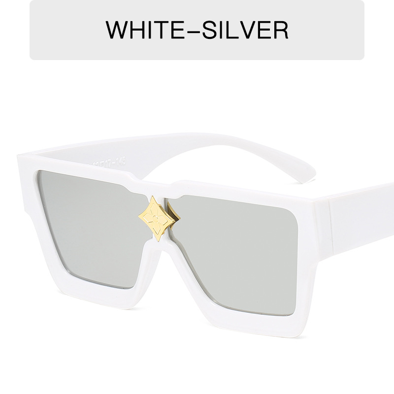 男性と女性のトレンド新しいラージフレーム日焼け止めサングラス - Sunglasses Oversized Square のレビューと価格