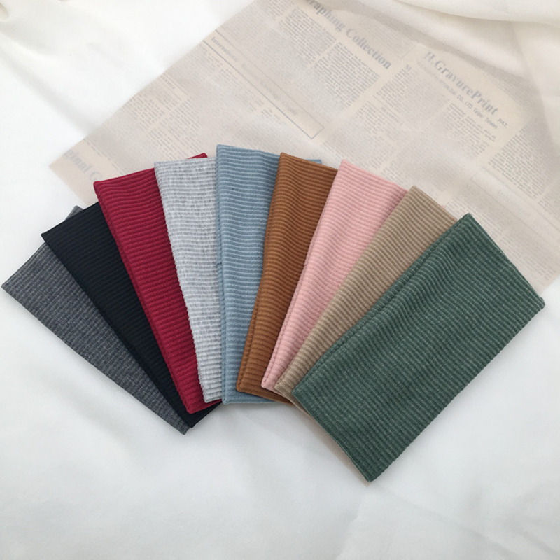 ソリッドカラーのヘッドバンド女性のための新しいヘアバンドニッ - Women'S Yoga Accessories のレビューと価格