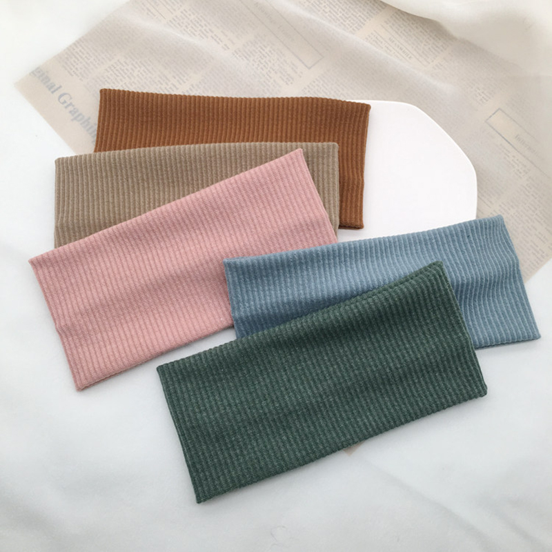 ソリッドカラーのヘッドバンド女性のための新しいヘアバンドニッ - Women'S Yoga Accessories のレビューと価格