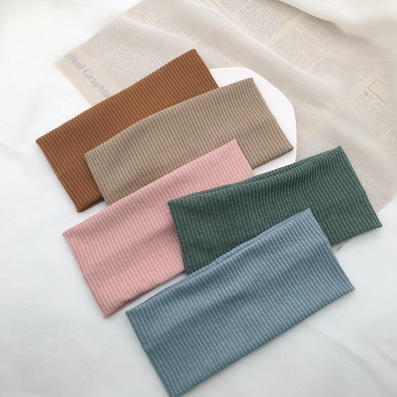 ソリッドカラーのヘッドバンド女性のための新しいヘアバンドニッ - Women'S Yoga Accessories のレビューと価格