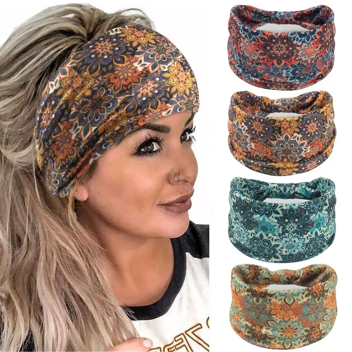 🌸 ボヘミアン マンダラ フラワー ヘッドバンド |   つ - Women'S Yoga Accessories のレビューと価格