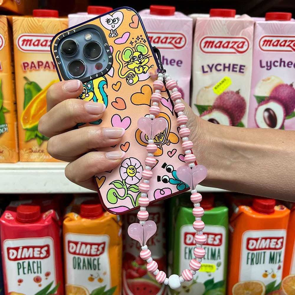 ピンクのハート型電話チェーンストラップ,携帯電話アクセサリー - Women'S Accessories Wholesale Suppliers のレビューと価格