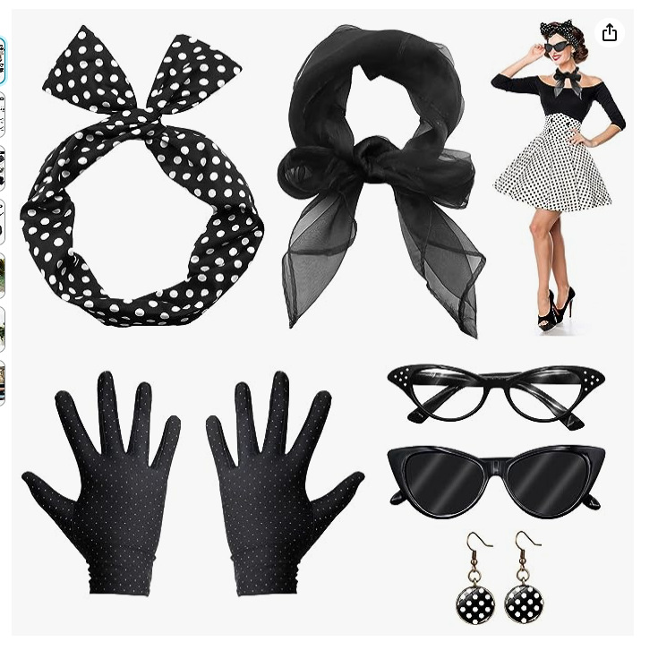 50年代のディスココスチュームアクセサリー、豪華なドレス、猫 - Women'S Accessories In The 1950S のレビューと価格