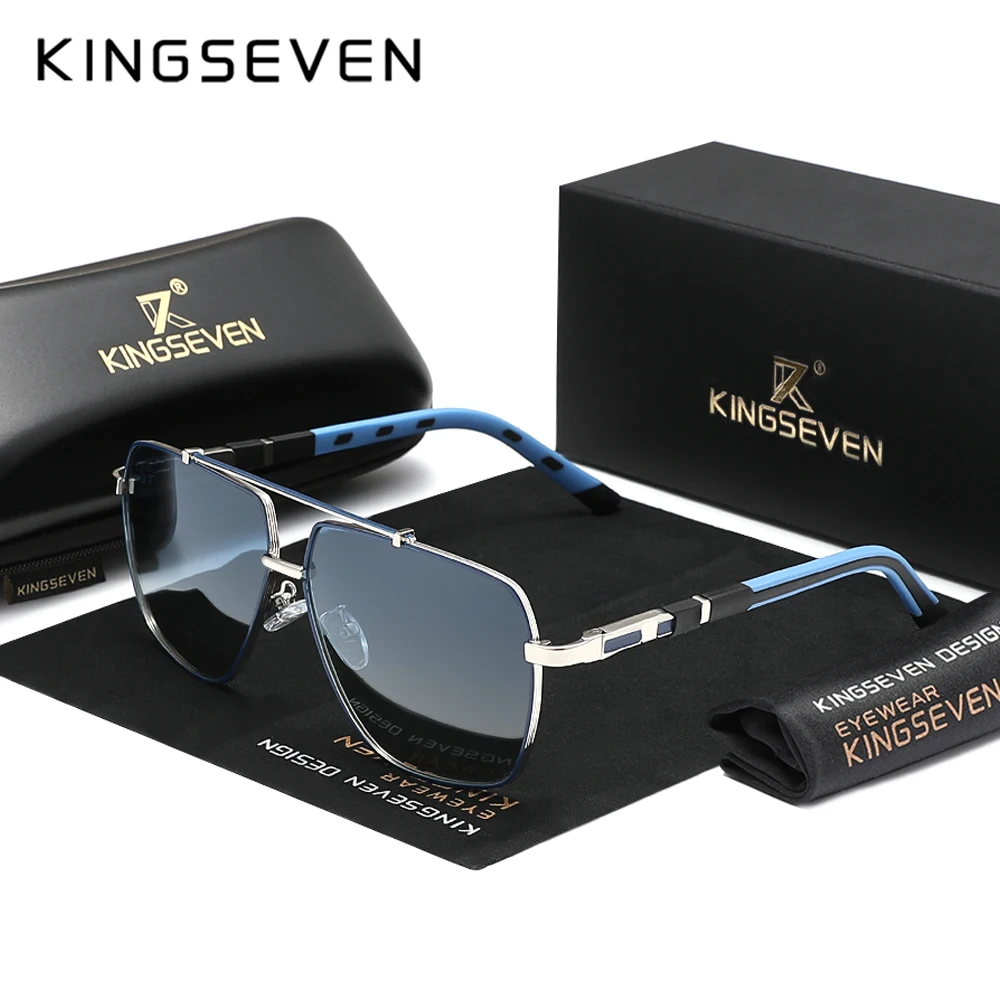 KINGSEVEN 偏光サングラス男性 UV400 スクエア - Sunglasses Oversized Square のレビューと価格