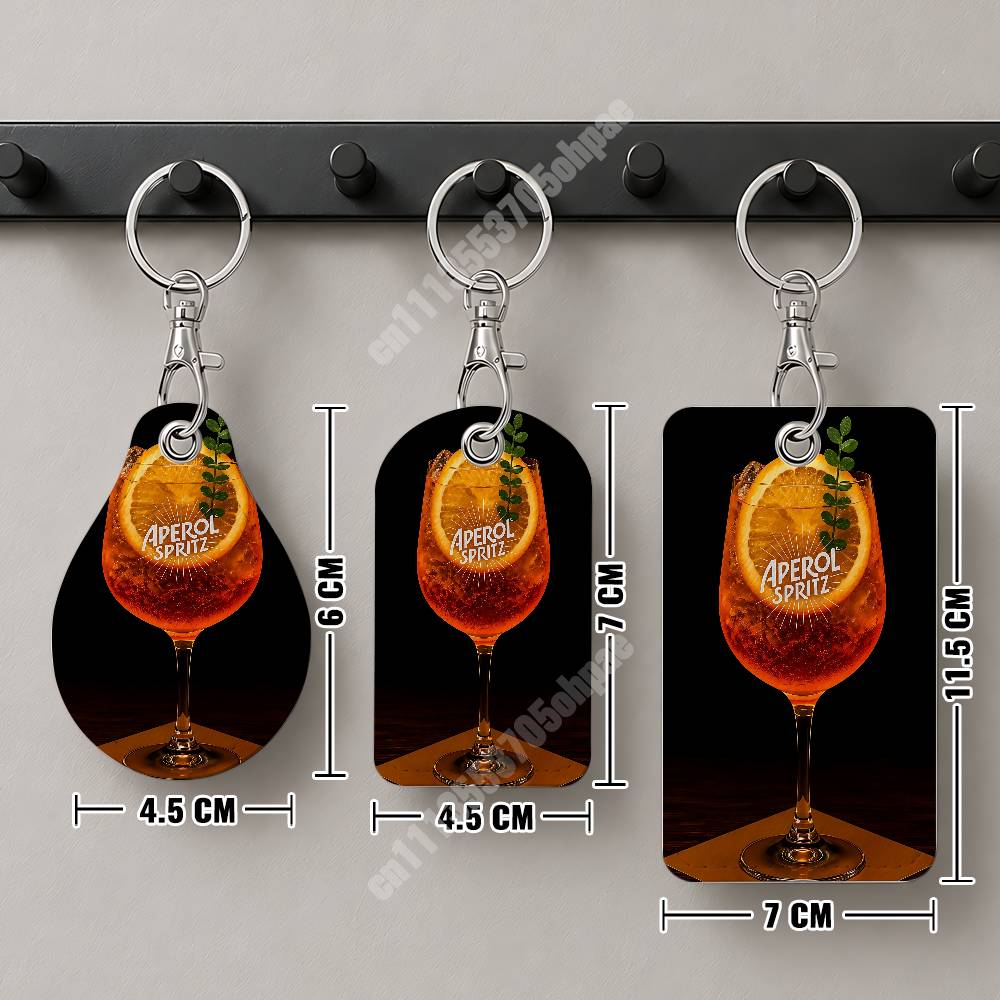 オレンジ色のプロセッコA-アペロールS-スプリッツレザーキー - Women'S Keychain Accessories のレビューと価格