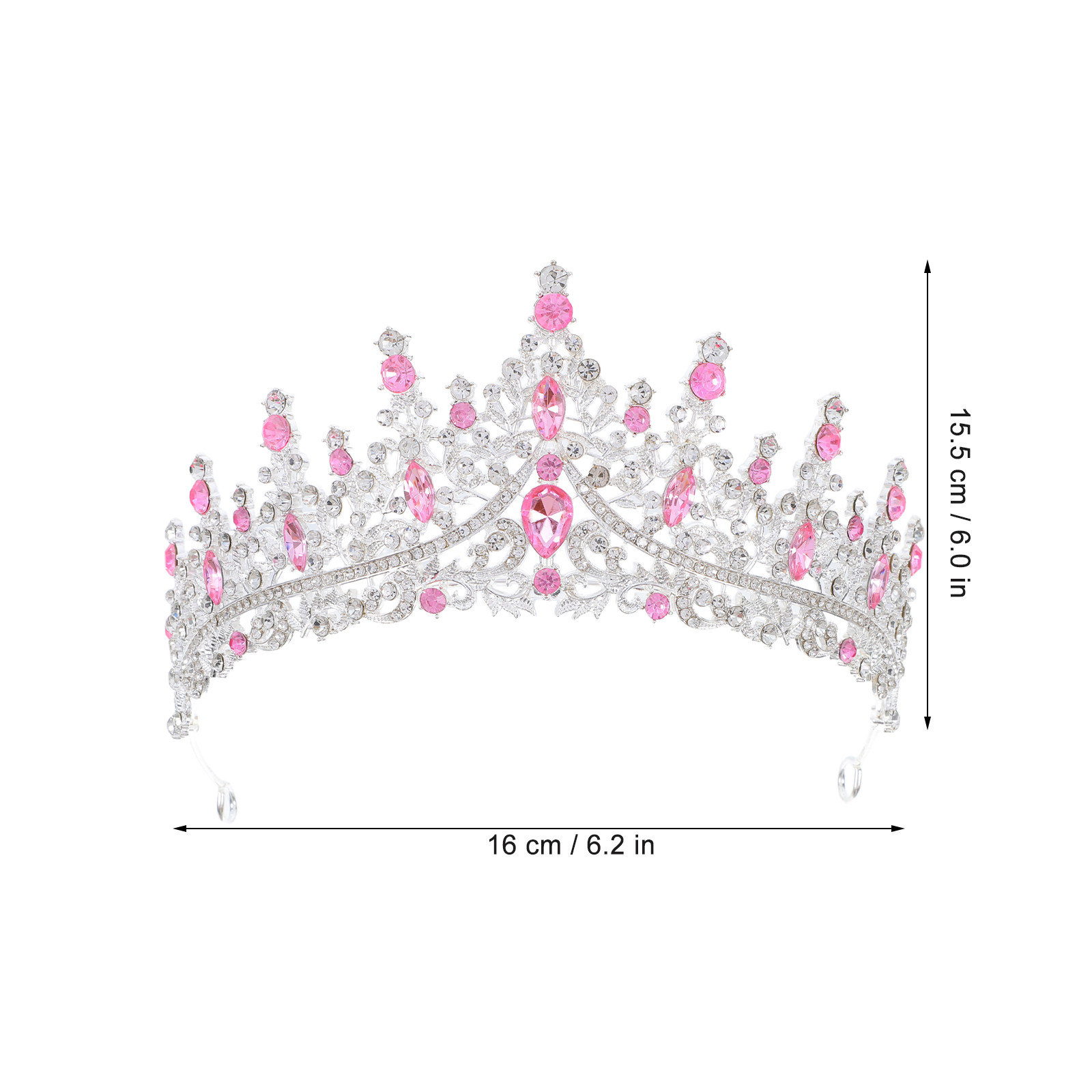 ラインストーンクラウンヘアアクセサリー 誕生日 ウェディング - Queen Accessories のレビューと価格
