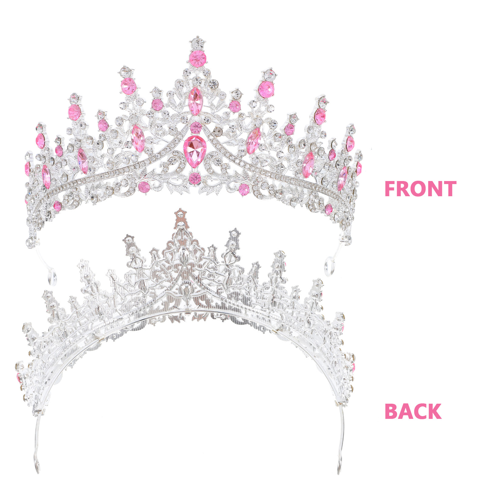 ラインストーンクラウンヘアアクセサリー 誕生日 ウェディング - Queen Accessories のレビューと価格