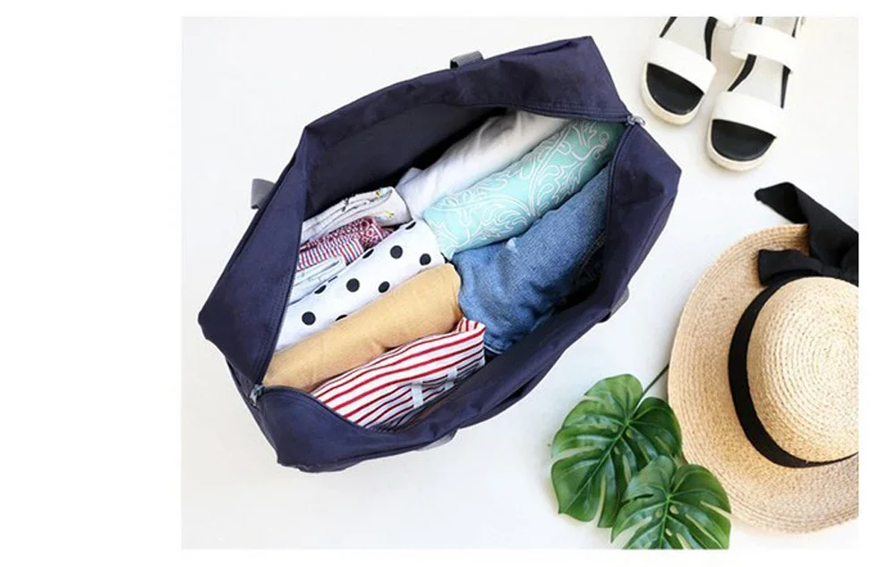 ポータブルトラベルバッグ女性用荷物出張折りたたみ式オーガナイ - Women Accessories Business Name のレビューと価格